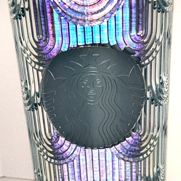 Starbucks Spring 2022 Iridescent Mermaid Scales Tumbler  w/Straw Venti 24 oz NEW - Picture 2 of 7